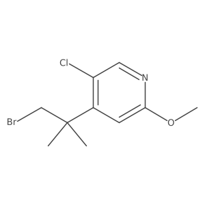 4-(1-Bromo-2-methylpropan-2-yl)-5-chloro-2-methoxypyridine结构式