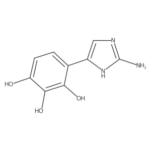 4-(2-amino-1H-imidazol-5-yl)benzene-1,2,3-triol结构式