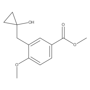 Methyl 3-[(1-hydroxycyclopropyl)methyl]-4-methoxybenzoate Structure