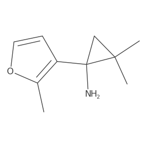 2,2-Dimethyl-1-(2-methylfuran-3-yl)cyclopropan-1-amine结构式