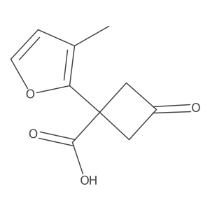 1-(3-Methylfuran-2-yl)-3-oxocyclobutane-1-carboxylic acid Structure