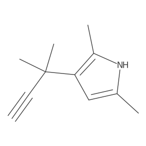 2,5-dimethyl-3-(2-methylbut-3-yn-2-yl)-1H-pyrrole结构式