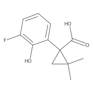 1-(3-Fluoro-2-hydroxyphenyl)-2,2-dimethylcyclopropane-1-carboxylic acid Structure