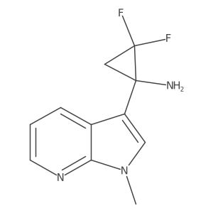 2,2-difluoro-1-{1-methyl-1H-pyrrolo[2,3-b]pyridin-3-yl}cyclopropan-1-amine Structure
