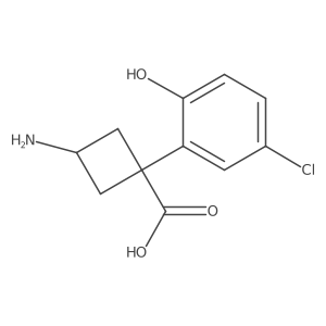 3-Amino-1-(5-chloro-2-hydroxyphenyl)cyclobutane-1-carboxylic acid结构式