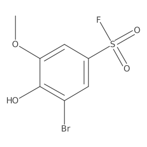 3-Bromo-4-hydroxy-5-methoxybenzene-1-sulfonyl fluoride Structure