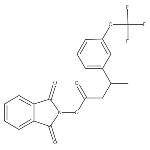 1,3-dioxo-2,3-dihydro-1H-isoindol-2-yl (3S)-3-[3-(trifluoromethoxy)phenyl]butanoate结构式