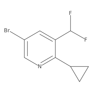 5-Bromo-2-cyclopropyl-3-(difluoromethyl)pyridine Structure