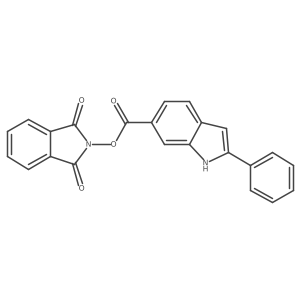 1,3-dioxo-2,3-dihydro-1H-isoindol-2-yl 2-phenyl-1H-indole-6-carboxylate结构式