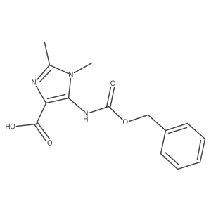 1,2-Dimethyl-5-(phenylmethoxycarbonylamino)imidazole-4-carboxylic acid结构式