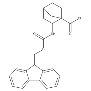 2-(9H-Fluoren-9-ylmethoxycarbonylamino)bicyclo[2.2.1]heptane-1-carboxylic acid结构式