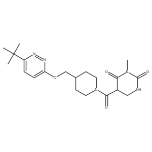 5-[4-[(6-Tert-butylpyridazin-3-yl)oxymethyl]piperidine-1-carbonyl]-3-methyl-1,3-diazinane-2,4-dione结构式
