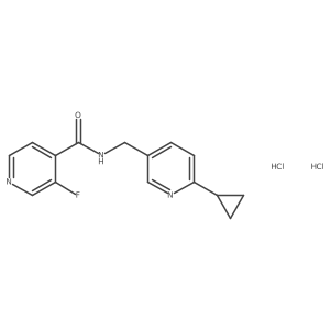 N-[(6-cyclopropylpyridin-3-yl)methyl]-3-fluoropyridine-4-carboxamide dihydrochloride Structure