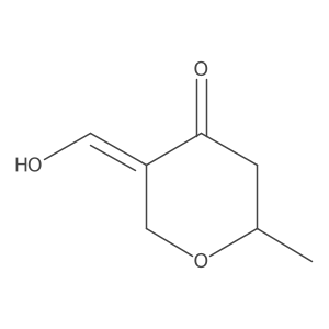 Tetrahydro-5-(hydroxymethylene)-2-methyl-4H-pyran-4-one结构式