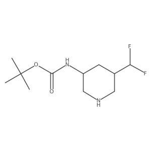 (3R,5S)-3-(Boc-amino)-5-(difluoromethyl)piperidine结构式