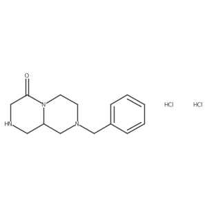 2-Benzyl-3,4,7,8,9,9a-hexahydro-1H-pyrazino[1,2-a]pyrazin-6-one;dihydrochloride结构式