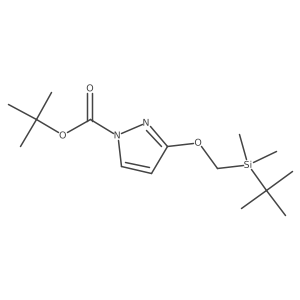 Tert-butyl 3-((tert-butyldimethylsilyl)methoxy)-1H-pyrazole-1-carboxylate Structure
