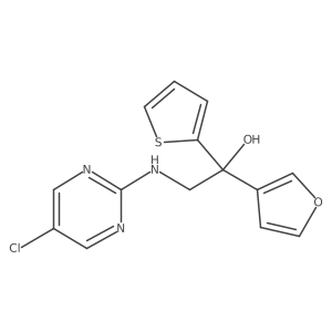 2-[(5-Chloropyrimidin-2-yl)amino]-1-(furan-3-yl)-1-thiophen-2-ylethanol Structure
