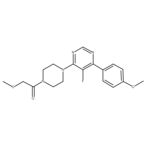 1-{4-[5-Fluoro-6-(4-methoxyphenyl)pyrimidin-4-yl]piperazin-1-yl}-2-methoxyethan-1-one结构式