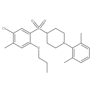 1-(5-Chloro-4-methyl-2-propoxybenzenesulfonyl)-4-(2,6-dimethylphenyl)piperazine结构式