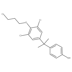 4-(2-(3,5-Dichloro-4-(3-chloropropoxy)phenyl)propan-2-yl)phenol Structure