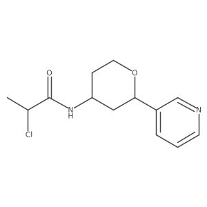 2-Chloro-N-(2-pyridin-3-yloxan-4-yl)propanamide结构式