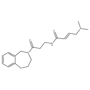 (E)-N-[3-(3,5-Dihydro-2H-1,4-benzoxazepin-4-yl)-3-oxopropyl]-4-(dimethylamino)but-2-enamide Structure