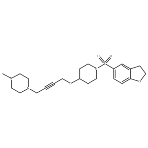 1-(4-{[1-(2,3-Dihydro-1-benzofuran-5-sulfonyl)piperidin-4-yl]oxy}but-2-yn-1-yl)-4-methylpiperazine结构式