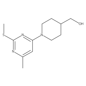 {1-[6-Methyl-2-(methylsulfanyl)pyrimidin-4-yl]piperidin-4-yl}methanol结构式