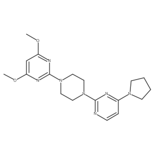 2-[4-(4,6-Dimethoxypyrimidin-2-yl)piperazin-1-yl]-4-(pyrrolidin-1-yl)pyrimidine结构式