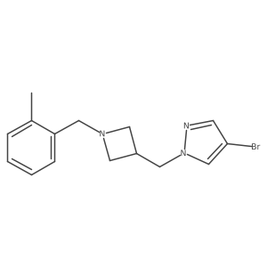 4-bromo-1-({1-[(2-methylphenyl)methyl]azetidin-3-yl}methyl)-1H-pyrazole结构式