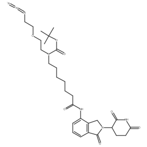 tert-butyl N-[2-(2-azidoethoxy)ethyl]-N-[7-[[2-(2,6-dioxo-3-piperidyl)-1-oxo-isoindolin-4-yl]amino]-7-oxo-heptyl]carbamate Structure