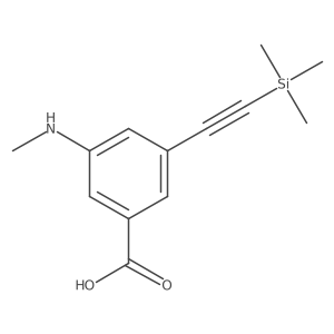 3-(Methylamino)-5-[2-(trimethylsilyl)ethynyl]benzoic acid结构式