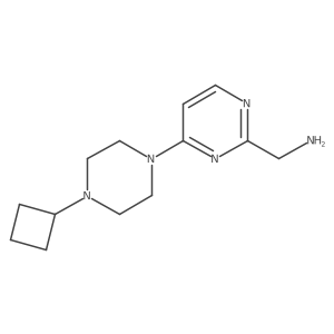1-[4-(4-Cyclobutylpiperazin-1-yl)pyrimidin-2-yl]methanamine结构式