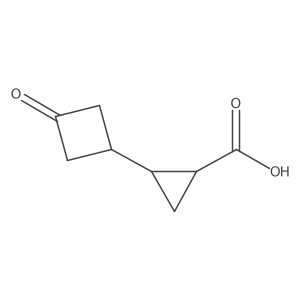 (1R,2S)-2-(3-Oxocyclobutyl)cyclopropane-1-carboxylic acid Structure
