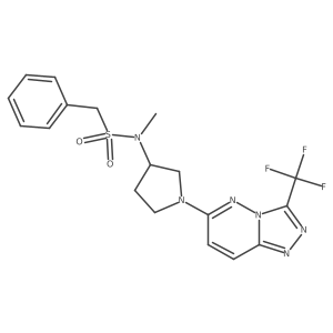 N-methyl-1-phenyl-N-{1-[3-(trifluoromethyl)-[1,2,4]triazolo[4,3-b]pyridazin-6-yl]pyrrolidin-3-yl}methanesulfonamide结构式