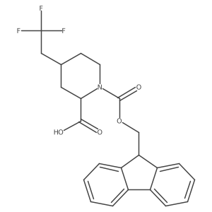 1-{[(9H-fluoren-9-yl)methoxy]carbonyl}-4-(2,2,2-trifluoroethyl)piperidine-2-carboxylic acid结构式