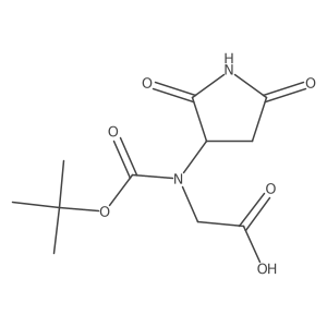 2-[tert-butoxycarbonyl-(2,5-dioxopyrrolidin-3-yl)amino]acetic acid结构式