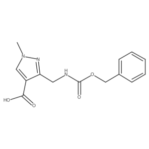 3-({[(benzyloxy)carbonyl]amino}methyl)-1-methyl-1H-pyrazole-4-carboxylic acid结构式