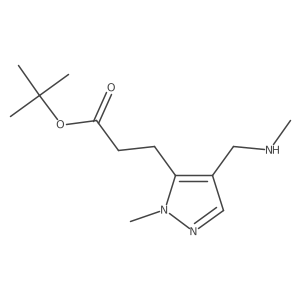 Tert-butyl 3-[2-methyl-4-(methylaminomethyl)pyrazol-3-YL]propanoate Structure