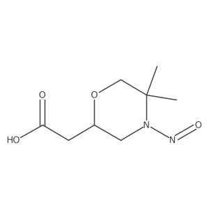 2-(5,5-Dimethyl-4-nitrosomorpholin-2-yl)acetic acid结构式