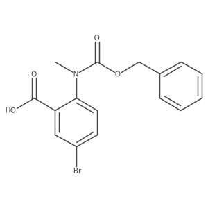 2-{[(Benzyloxy)carbonyl](methyl)amino}-5-bromobenzoic acid结构式