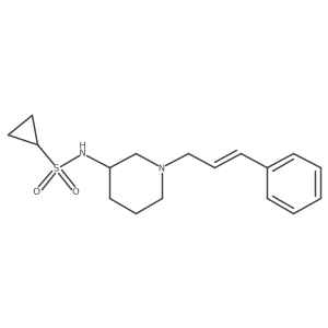 N-{1-[(2E)-3-phenylprop-2-en-1-yl]piperidin-3-yl}cyclopropanesulfonamide结构式