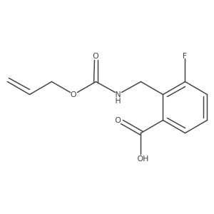 3-Fluoro-2-({[(prop-2-en-1-yloxy)carbonyl]amino}methyl)benzoic acid结构式