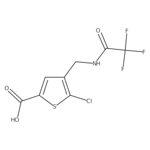 5-Chloro-4-[(2,2,2-trifluoroacetamido)methyl]thiophene-2-carboxylic acid结构式