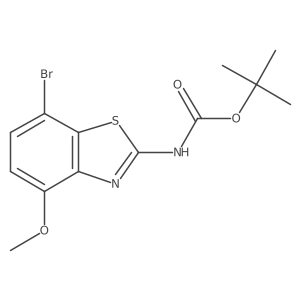 tert-butyl N-(7-bromo-4-methoxy-1,3-benzothiazol-2-yl)carbamate结构式