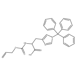 (2R)-2-{[(prop-2-en-1-yloxy)carbonyl]amino}-3-[1-(triphenylmethyl)-1H-imidazol-4-yl]propanoic acid结构式