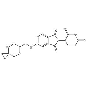 2-(2,6-dioxopiperidin-3-yl)-5-[({7-oxa-4-azaspiro[2.5]octan-6-yl}methyl)amino]-2,3-dihydro-1H-isoindole-1,3-dione Structure