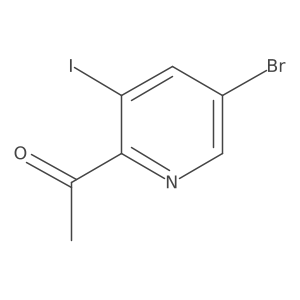 1-(5-Bromo-3-iodopyridin-2-yl)ethan-1-one结构式