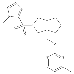 4-methyl-2-({2-[(1-methyl-1H-imidazol-2-yl)sulfonyl]-octahydrocyclopenta[c]pyrrol-3a-yl}methoxy)pyrimidine Structure